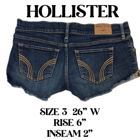 ❌❌NOT FOR SALE❌❌HOLLISTER JEAN DENIM SHORTS SIZE 3/26” W NEW NWOT - Picture 3 of 11